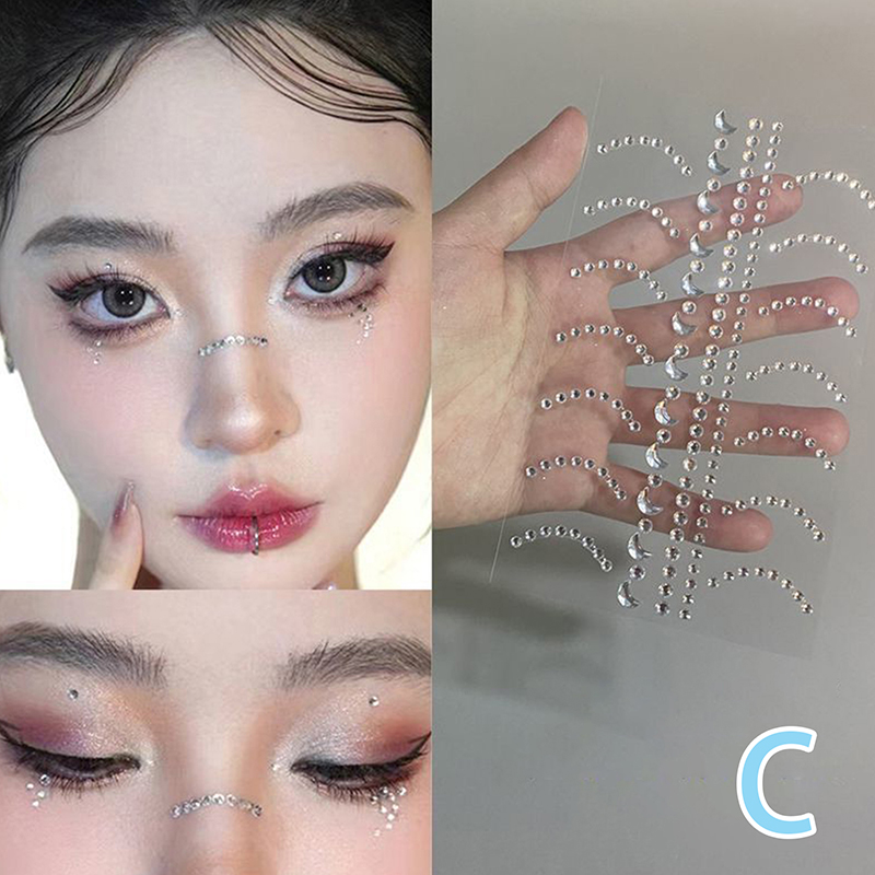 Beauty & Makeup Katia Di Paola - Nieuwe zelfklevende diamant stickers voor gezicht,