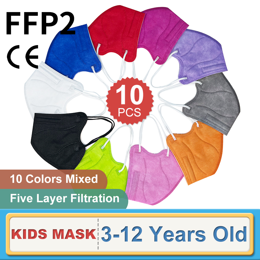 Sheet Face Mask Pack - 10 Stuks Kinderen Ffp2 Gezichtsmasker Kn95