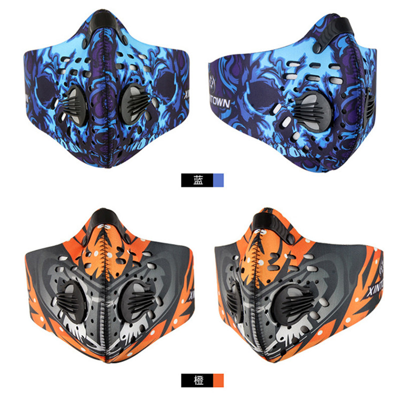 Sheet Face Mask Pack - Fietsmasker Q331Cycling, ademend, met carbonfilters, bescherming