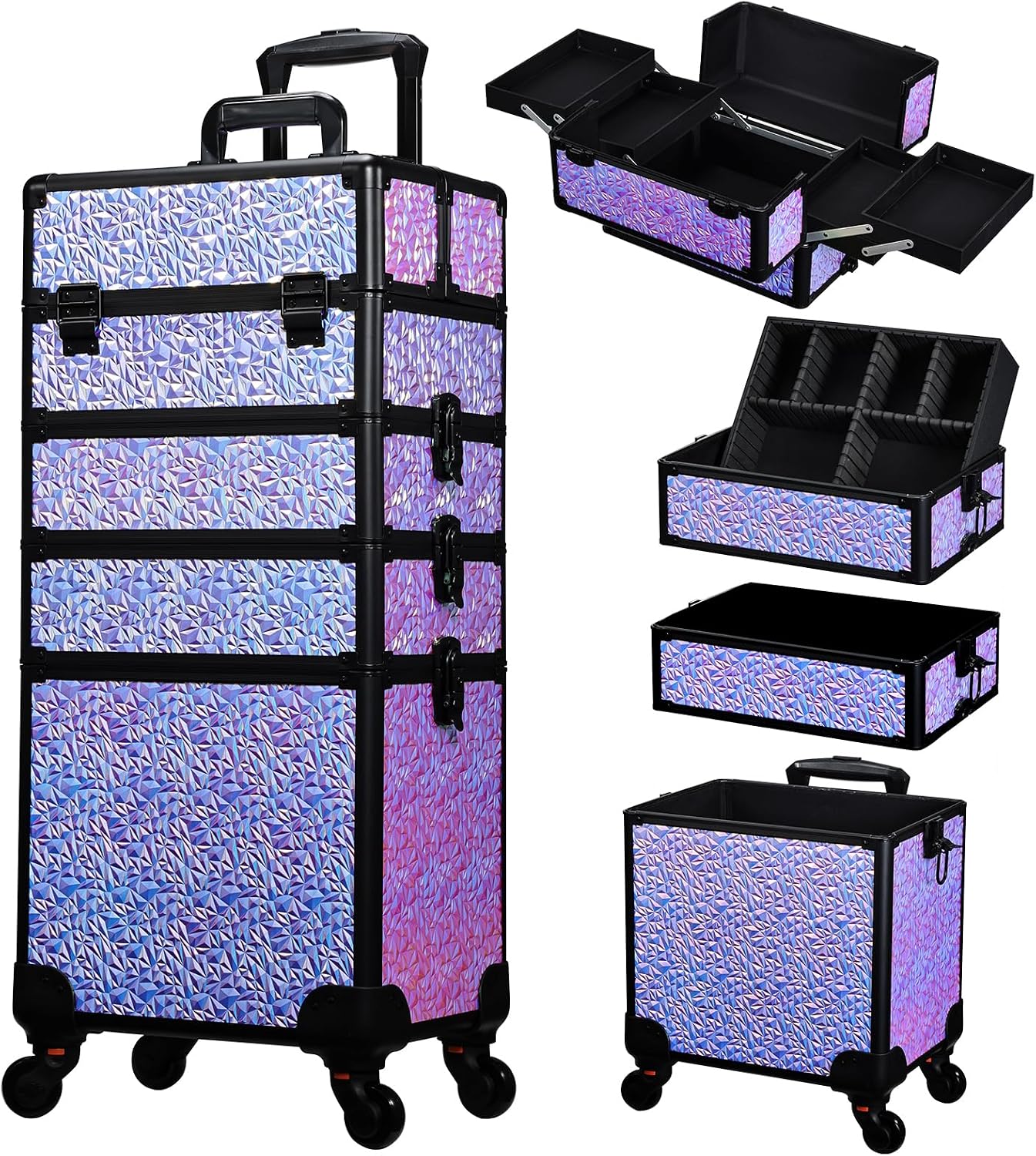 Beauty & Makeup Katia Di Paola - Rollende make-up koffer, grote cosmetica opbergwagen
