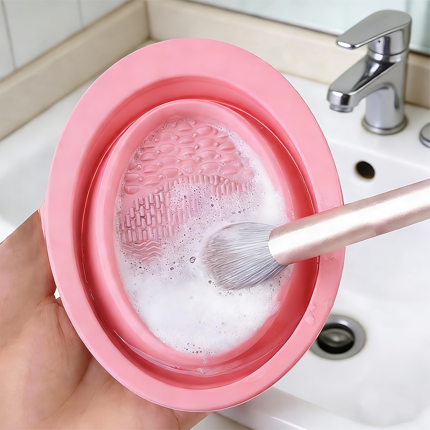 Vouwbare siliconen reinigingsk - Cosmetic Sponge recensie en prijs